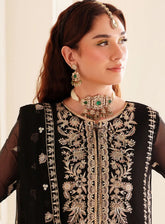 Dua By Alizeh Embroidered Chiffon 3 Piece Unstitched Suit AFB24DV3 D-3025 SOHA